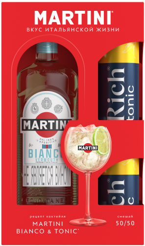 Изображение товара Вермут Martini Bianco 1 л, Итальянский с ванилью и травами