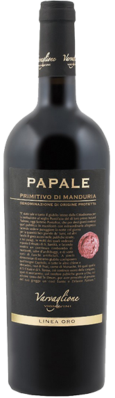 Вино Varvaglione Vigne E Vini, Papale Linea Oro, Primitivo di Manduria DOP 0.75 л