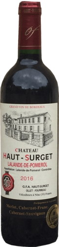 Изображение товара Вино Chateau Haut Surget полнотелое сухое красное 0.75л Франция
