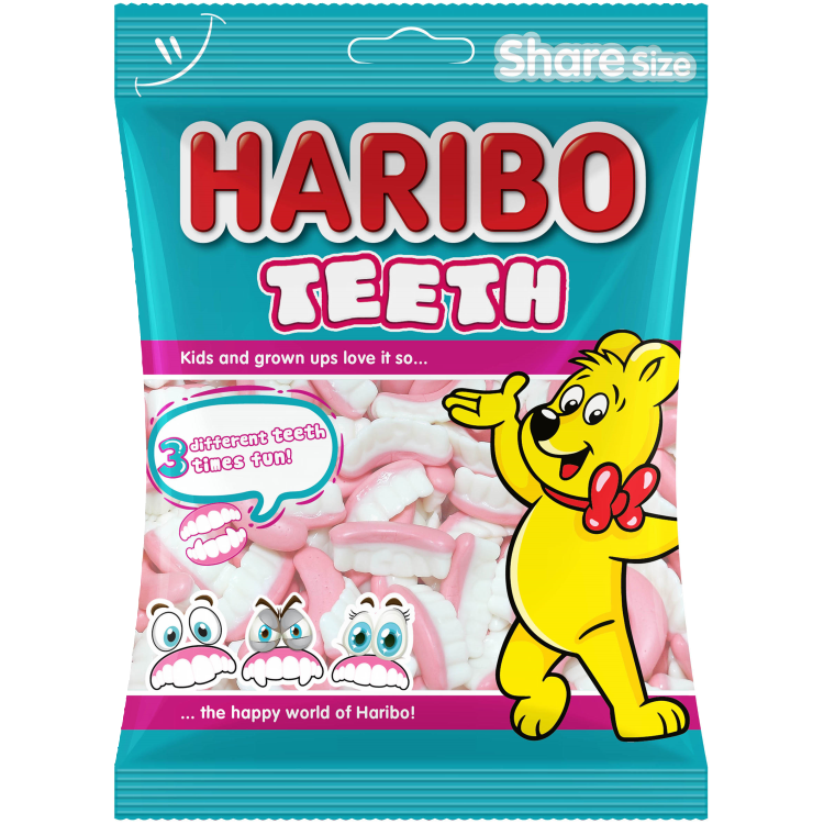 Жевательный мармелад с фруктовым вкусом Харибо Зубы