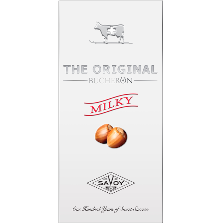 BUCHERON THE ORIGINAL молочный шоколад с фундуком 90г/60шт шоколад молочный bucheron blanc edition с орехами 85 г