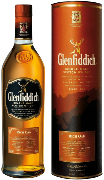Виски Glenfiddich Rich Oak  14 Years Old, in tube 0.7 л