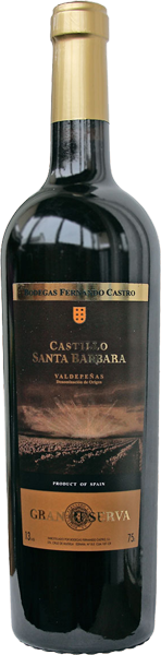 Вино Castillo Santa Barbara Gran Reserva Bodegas Fernando Castro SL 0.75 л
