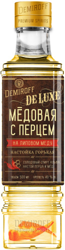 Изображение товара Настойки Demiroff De Luxe Медовая с перцем на липовом меду