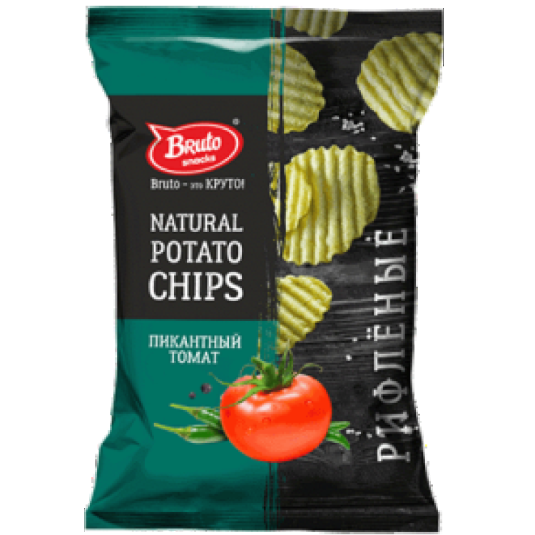 Чипсы Bruto NPC Пикантный томат чипсы рифлёные bruto snacks лучок