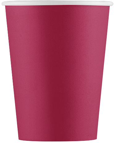 Изображение товара Стакан бумажный 250 мл Бордовый 6шт