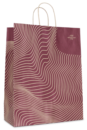 Изображение товара Пакет Крафт большой полосы заливка 320*400*150