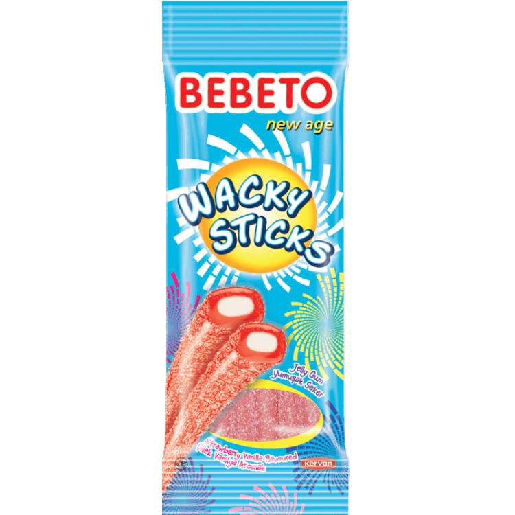 Жевательный мармелад Wacky Sticks Bebeto жевательный мармелад bebeto sour sticks со вкусом арбуза 35 г
