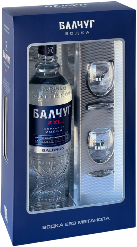 Изображение товара Водка Балчуг 21 век промонабор + 2 стопки высшее качество Россия