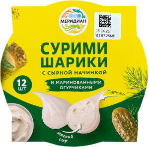 Изображение товара Сурими-шарики с мягким сыром и маринованными огурчиками