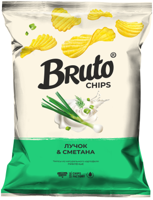 Изображение товара Чипсы Bruto NPC Лучок и сметана