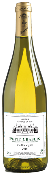 Вино Vignoble Dampt, Petit Chablis Vieilles Vignes A.O.C. Blanc Sec 0.75 л