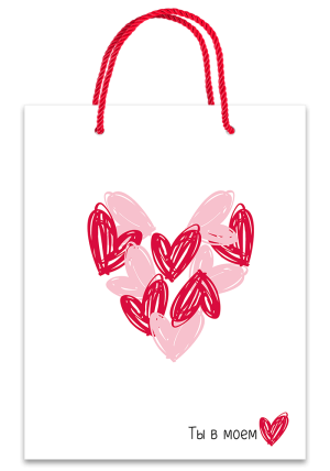 Изображение товара Подарочный пакет ты в моем сердце М 180x227 мм для подарков и сувениров Изображение товара Подарочный пакет ты в моем сердце М 180x227 мм для подарков и сувениров