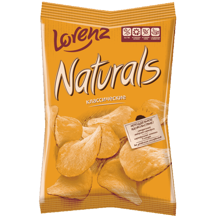 Чипсы картофельные Naturals классические с солью