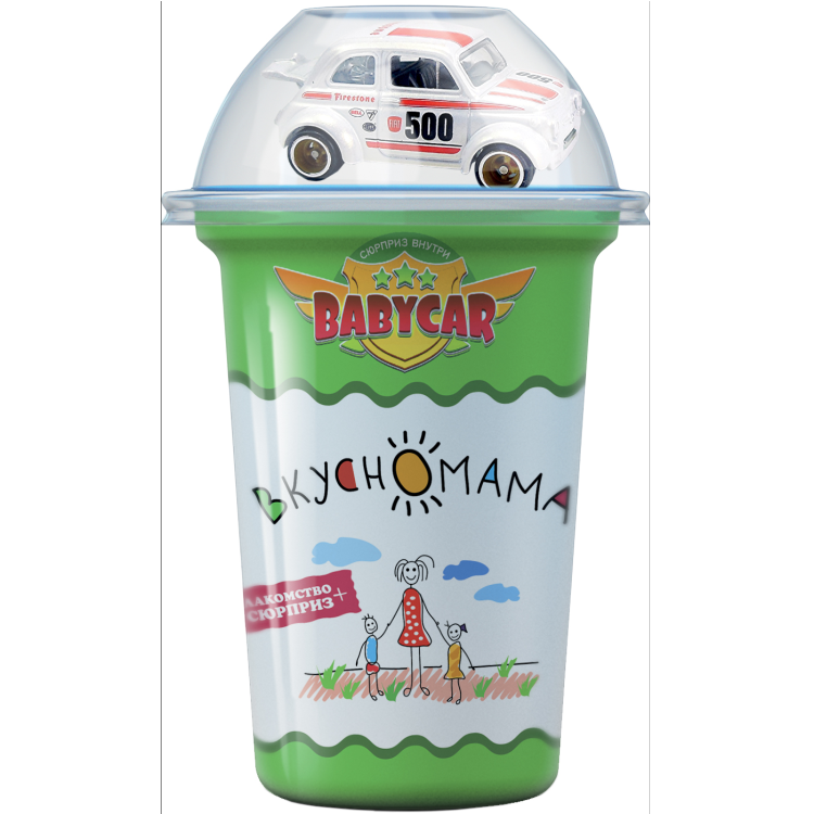 Кукурузные шарики в молочной кондитерской глазури с игрушкой Babycar-Сюрприз