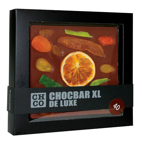 Шоколад молочный Chocbar XL de luxe 40% фрукты 300г