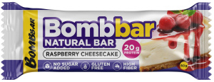 Изображение товара Батончик неглазированный со вкусом малиновый чизкейк Bombbar 60 г