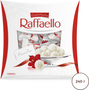 Изображение товара Конфеты Raffaello с цельным миндальным орехом в кокосовой обсыпке