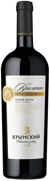 Вино Крымское Эксклюзивное Белое Сухое 0.75 л