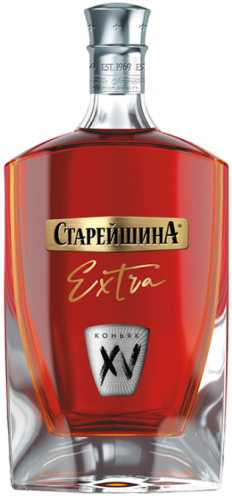 Изображение товара Коньяк Старейшина 15 лет EXTRA премиум сегмента 0.5л подлинный напиток