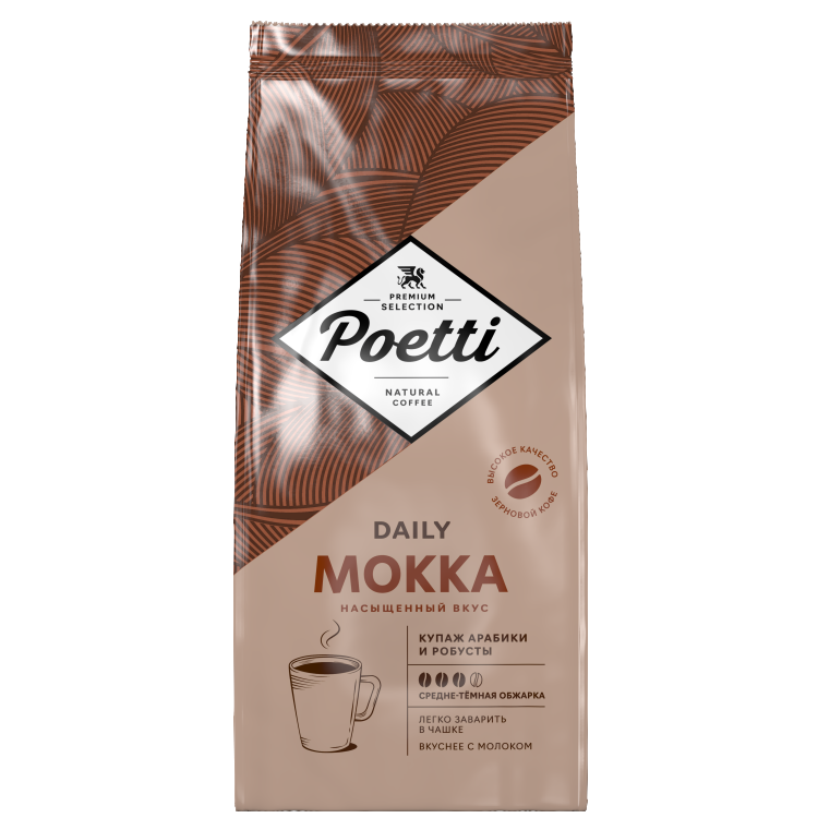 Poetti Daily Mokka кофе в зернах poetti daily mokka 1 кг