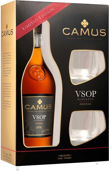 Коньяк Camus V.S.O.P., gift box with 2 glasses 0.7 л