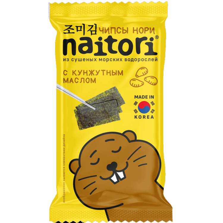 Чипсы Naitori Нори с кунжутным маслом чипсы нори naitori из сушеных морских водорослей 3 г