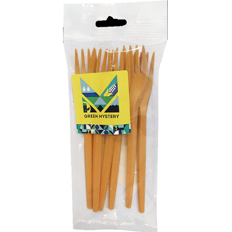 Вилка одноразовая (168мм) Green Mystery 6шт