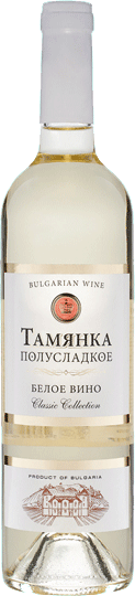 Вино Bulgarian Wine, Тамянка, белое полусладкое 0.75 л