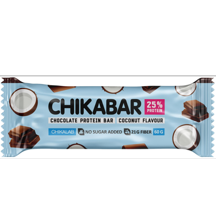 Батончик глазированный с начинкой Кокос ТМ CHIKALAB 60 г
