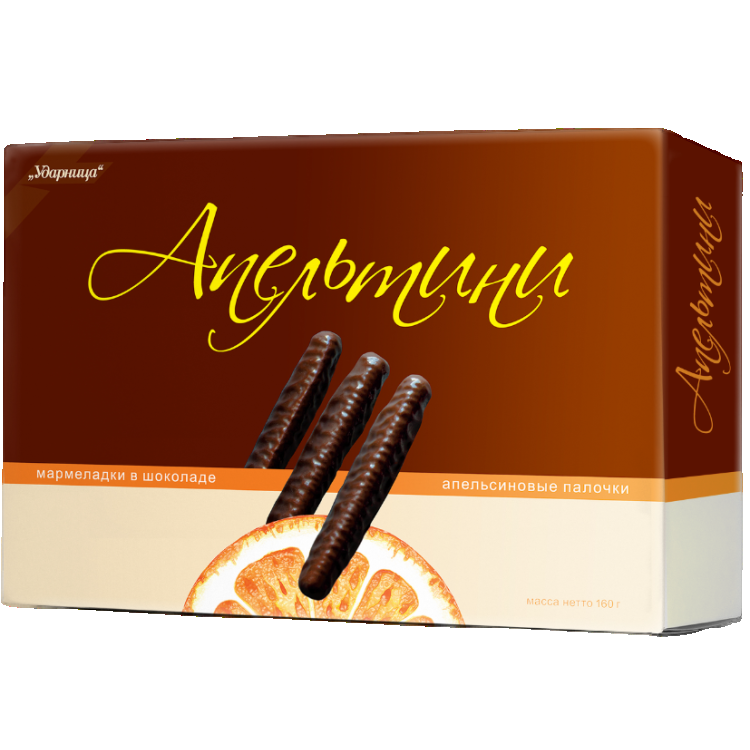 Мармелад в шоколаде  Апельсиновые палочки Апельтини  160г.