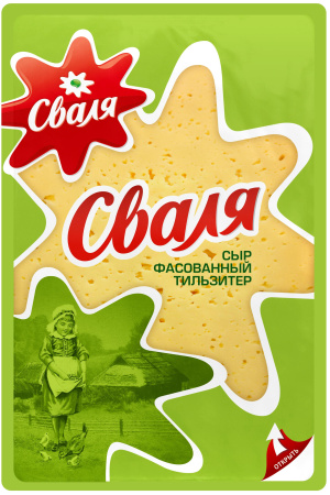 Изображение товара Сыр Тильзитер Сваля 45% нарезка 125 гр