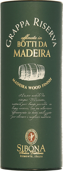 Граппа Riserva Madeira Wood Finish Sibona, в металлической тубе 0.5 л