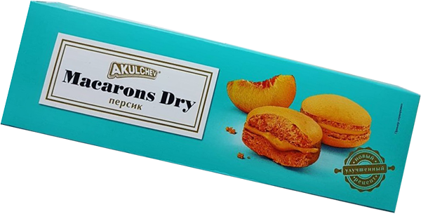 Пирожное миндальное Macarons Dry Персик, 40г