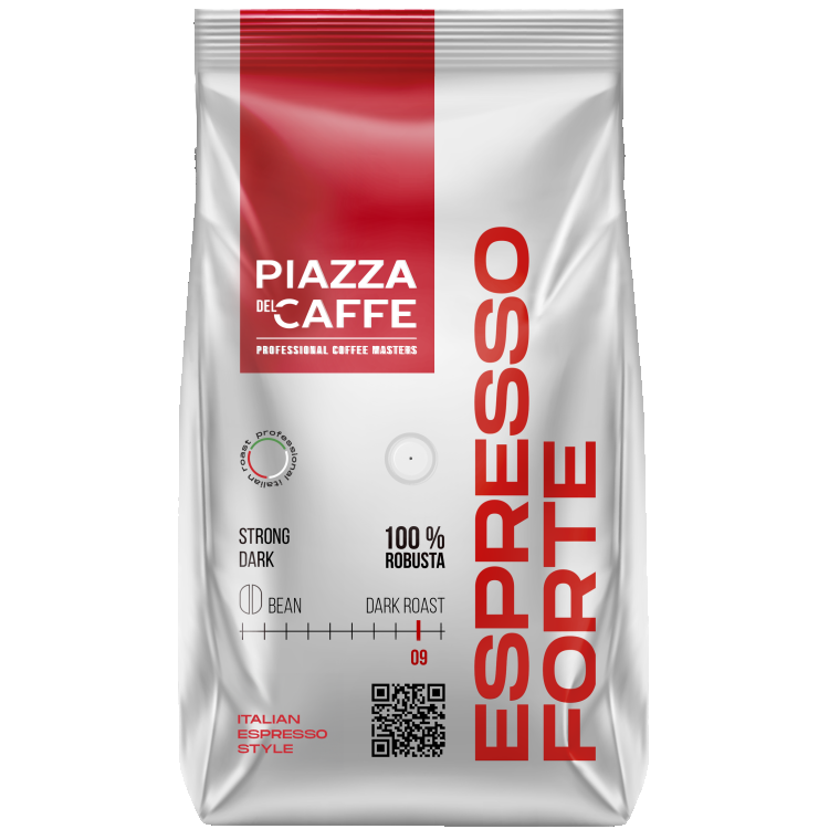 Пьяцца Дель Кафе Эспрессо Форте 900г кофе Зер. жар. Кф