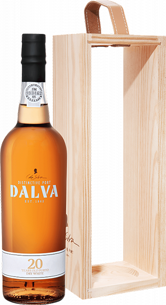 Портвейн Dalva Dry White Porto 20 Years Old, в подарочной упаковке 0.75 л