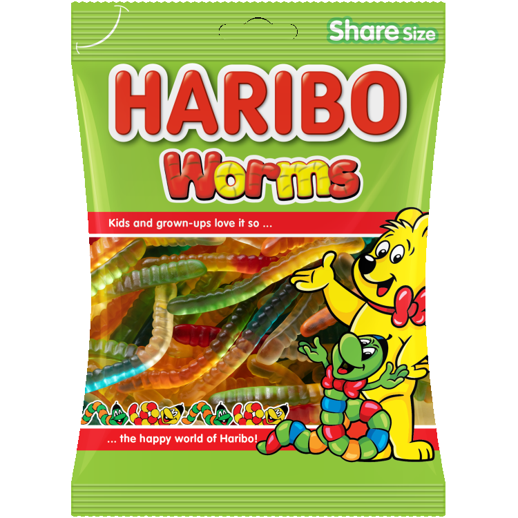 Жевательный мармелад с фруктовым вкусом Харибо Червячки