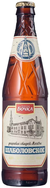 Светлое пиво Золотая бочка Шаболовское 0.5 л