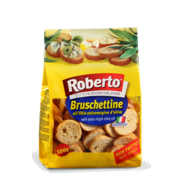 Хрустящие хлебцы Брускеттине с оливковым маслом Roberto 100гр хлебцы roberto хрустящие с томатом и базиликом 100 г