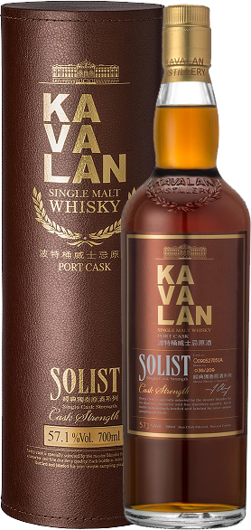 Виски Kavalan Solist Port Cask Single Cask Strength, в подарочной упаковке 0.7 л