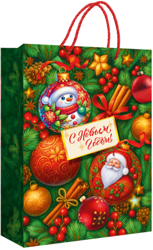 Изображение товара Пакет Подарочный Новогодний ML (220*310*100)