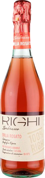 Игристое вино Lambrusco Emilia Righi Rose Semi-Sweet 0.75 л