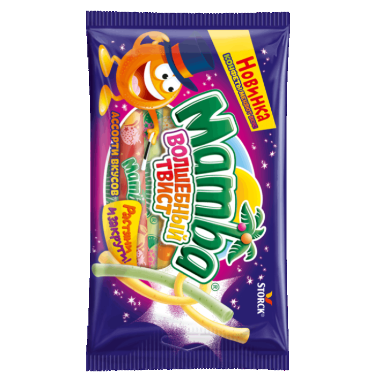 Жевательные конфеты Mamba Волшебный твист жевательные конфеты mamba пираты 70 г