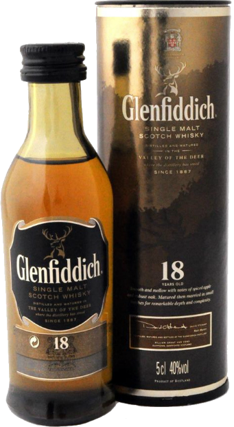 Виски Glenfiddich, 18 летней выдержки 0.05 л