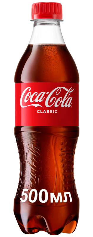 Изображение товара Безалкогольный газированный напиток Coca-Cola 0.5л Изображение товара Безалкогольный газированный напиток Coca-Cola 0.5л