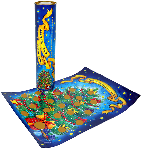 Новогодняя Ёлка пожеланий в тубусе