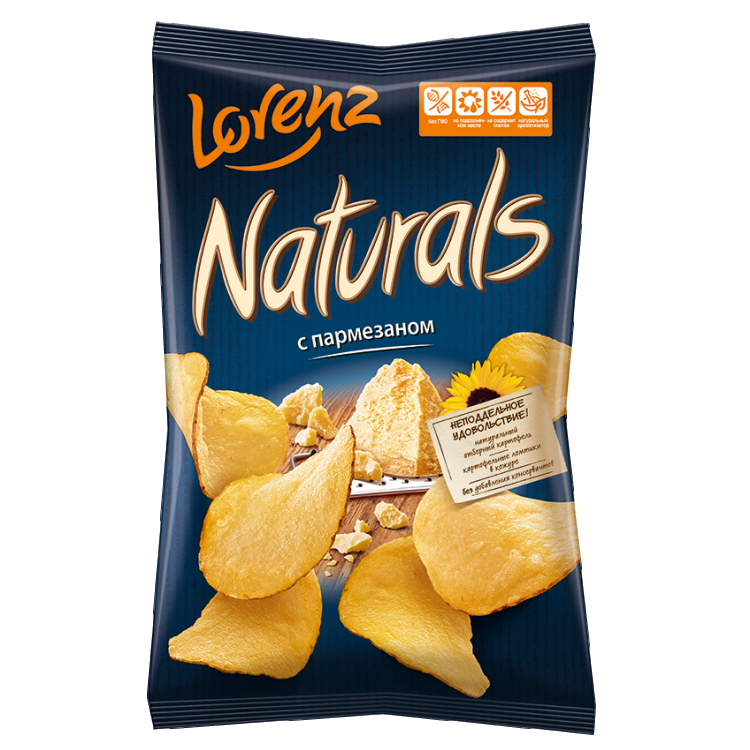 Naturals с пармезаном чипсы lorenz naturals с пармезаном натуральные 100 г
