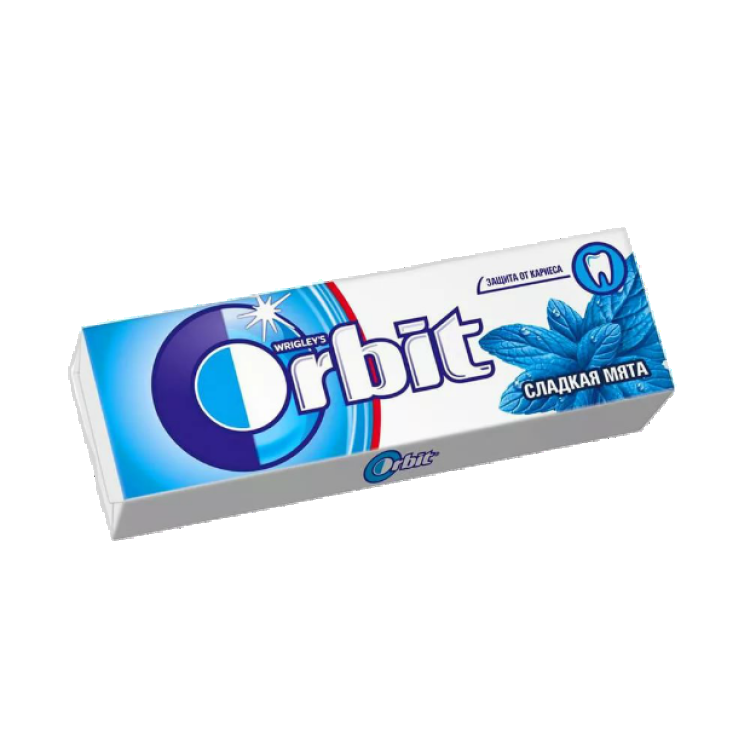 Жевательная резинка Orbit сладкая мята lotte жевательная резинка лотте сладкая мята 30 гр