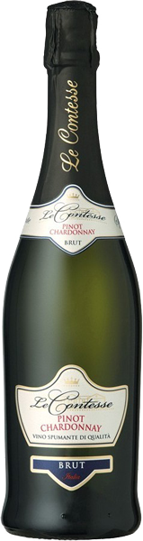 Игристое вино Le Contesse, Spumante Pinot Chardonnay Brut White 0.75 л