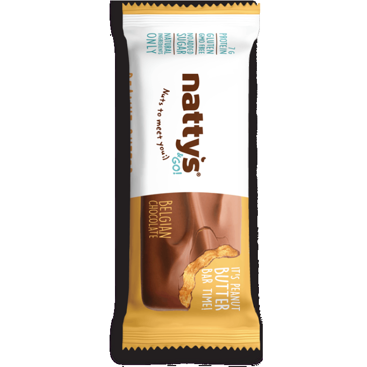 Шоколадный Батончик Nattys&Go!® Peanut С Арахисовой Пастой, Покрытый Молочным Шоколадом